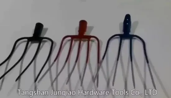 4 갈래 탄소강 가금류 농장 손 파기 도구 세트 정원 포크 농업 파기 포크